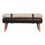 Banc en bois massif avec garniture cloutée-1441416910