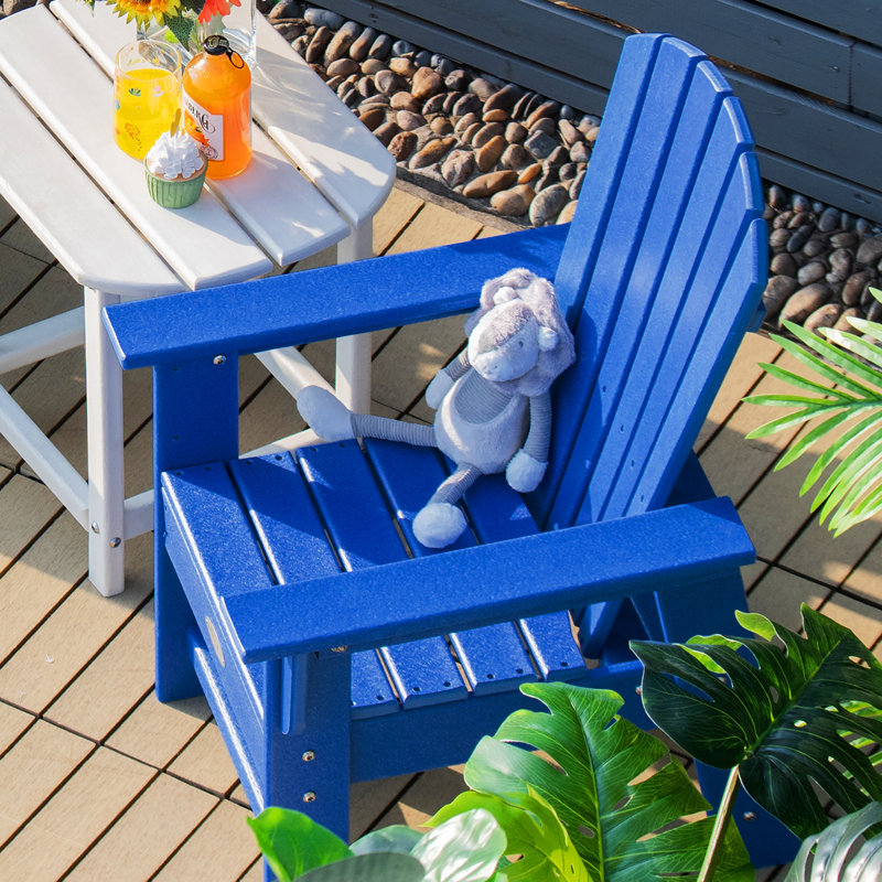 Wood Outdoor Adirondack Chair, Blue