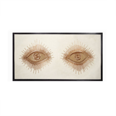Art mural yeux perlés