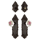 Nostalgic Warehouse Victorian Entry Set with White Rose Porcelain Knob