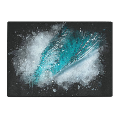 Tempered Glass Curve of the Ocean Wave Chopping Board