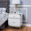 2 Drawer Bedside Table, White, Elegant