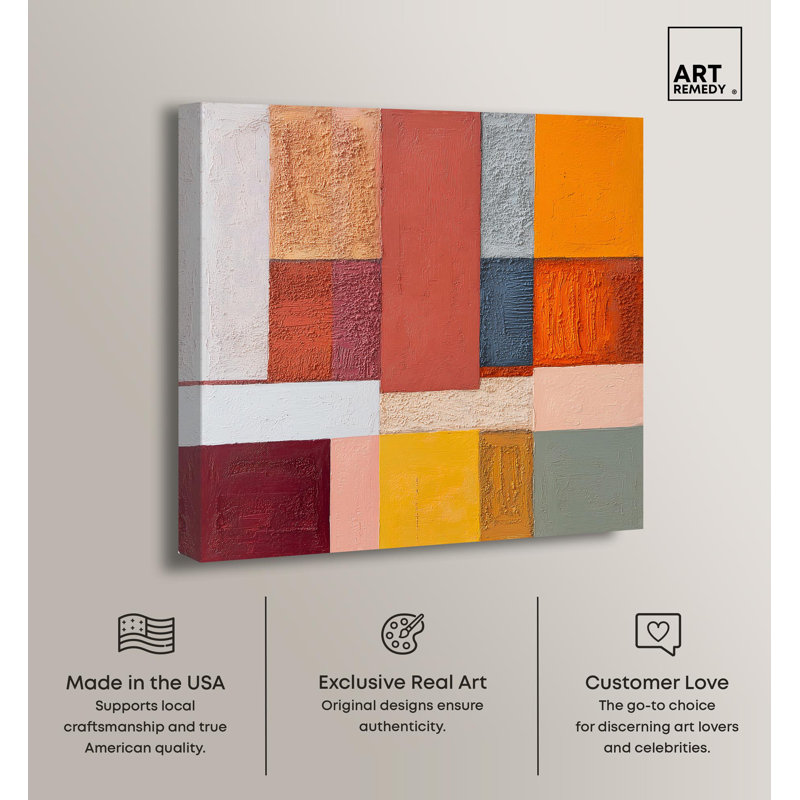 «Vibrant Repose IV», reproduction d'art sur toile par Art Remedy, H 30 po x l 30 po, Toile tendue avec châssis
