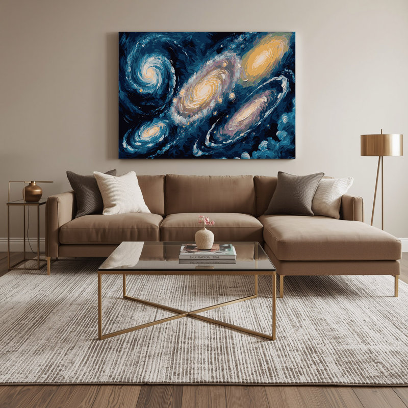 Art mural sur toile Space Stephans Quintet, H 11 po x l 14 po