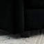 2 + 3 places en chenille noire - Fabrication en bois massif, éponge, tissu respirant pour un salon élégant, cadre, rembourrage en éponge, intérieur