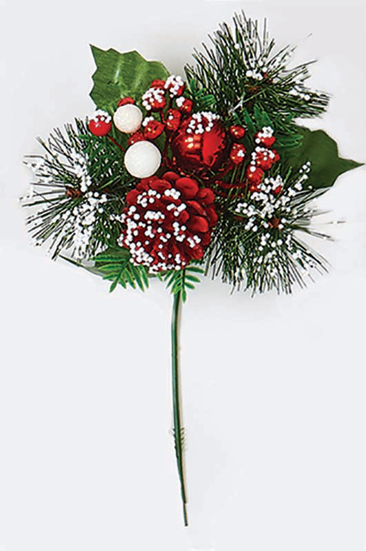 Boule de Noël pin cône avec baies