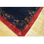 Floral Wool Rectangle Hand Knotted Pile Blue 1920s Antique Rug