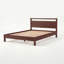 Lit plateforme en bois massif avec tête de lit Signature, double, finition noyer, aucun sommier requis, assemblage facile-1343968749-1343968744-1343968745