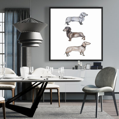«Dachshund Dogs» sur toile