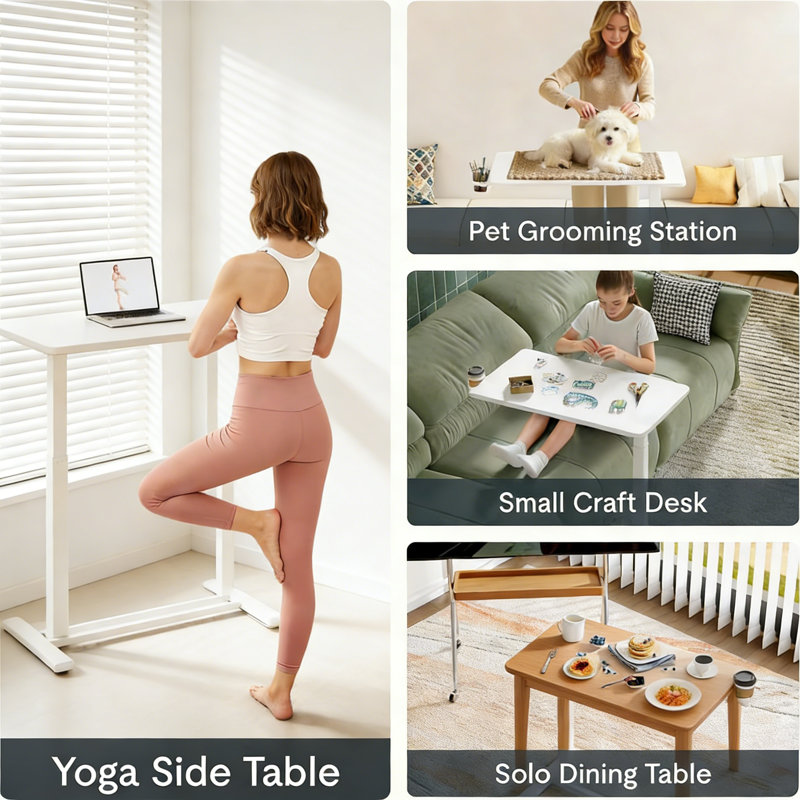Adjustable Computer Desk, White