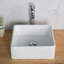 Ceramic Square Vessel Bathroom Sink with Faucet-3955126