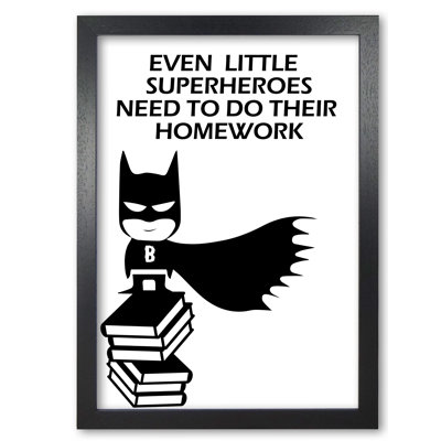 Little Superhero's Homework - Print