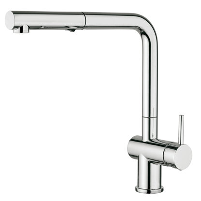Spartacus Pull Out Single Handle 90 Degree Arc Kitchen Faucet