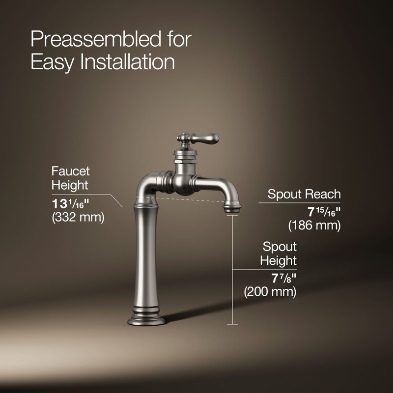Artifacts® Gentleman's Bar Faucet with Accessories, Vibrant Stainless