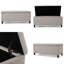 Banc avec repose-pieds en tissu couleur blé - siège élégant avec compartiment caché-393100053