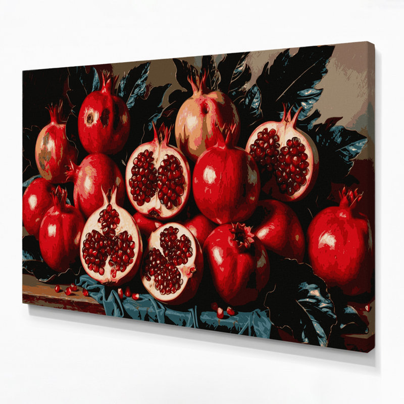 Fruit, grenade, art mural sur toile, H 24 po x l 36 po