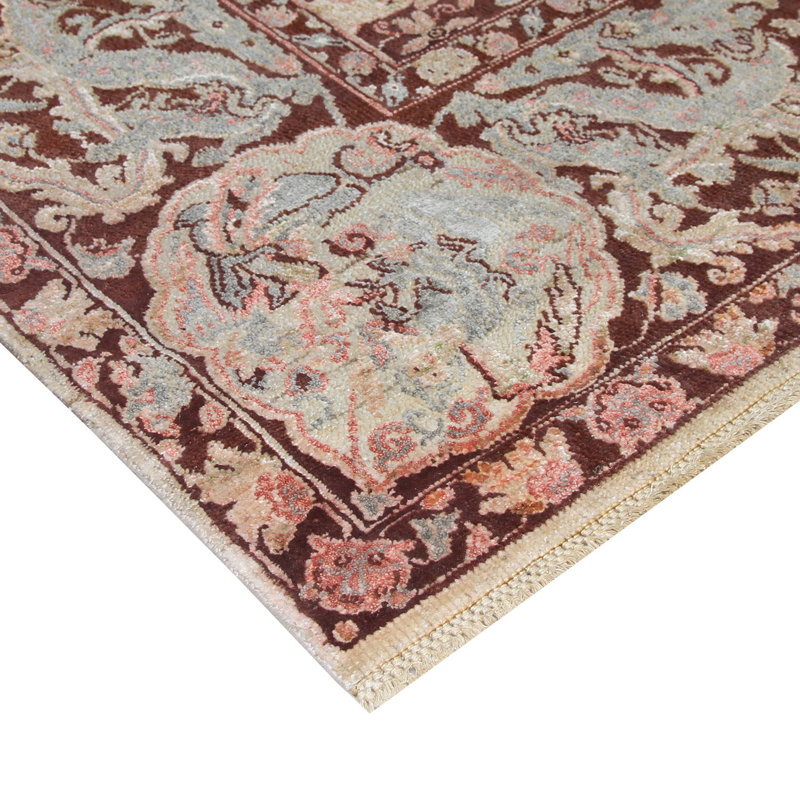 Brown Alchemy Transitional Wool Silk Blend Rug - 6'4" x 9'3"