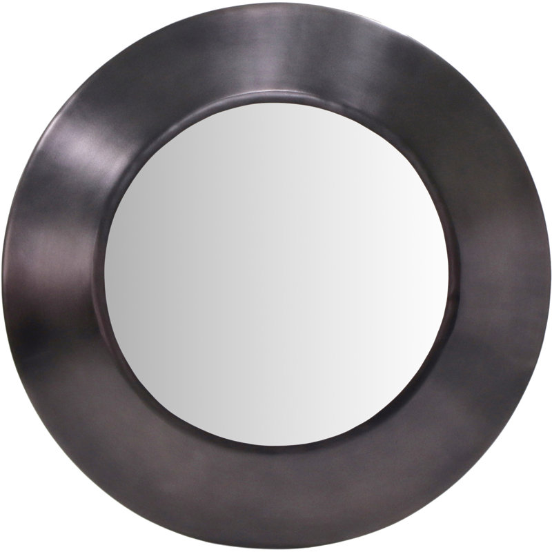 Lopp Iron Mirror, 24" H x 24" W, Black