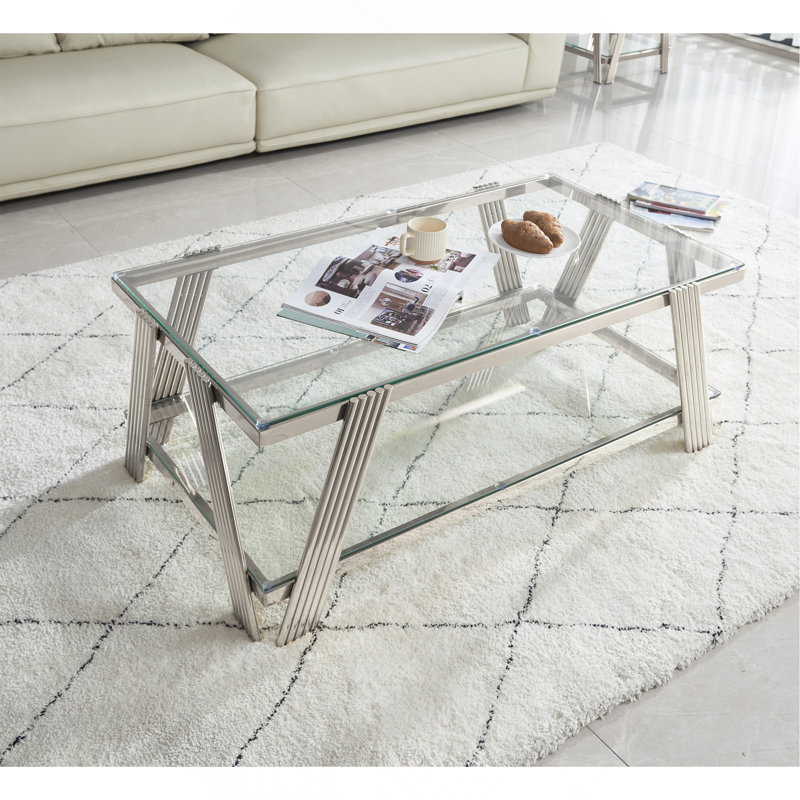 Table basse 47 po, Argent argent
