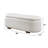 Sandro Beige Bouclé & Walnut Bench w/Storage
