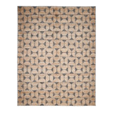 Geometric Area Rug in Light Brown/Black
