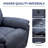 Classic Oversized Electric Power Recliner Chair, ,Equipped With USB Charging Connector With Overstuffed Cushion And Back, Soft Fabric Adults Single Recliner Sofa For Living Room-162168909