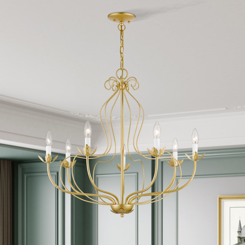 Bellamira 7 - Light Dimmable Chandelier, Soft Gold