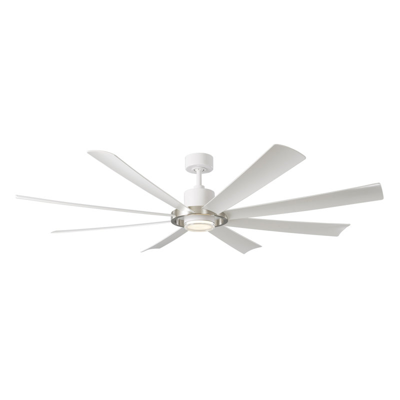 Aura 8 - Blade Indoor/Outdoor Smart Ceiling Fan with Adjustable CCT 2700K-3000K-4000K-5000K LED Light Kit and Remote Control Included, Works With Alexa and iOS or Android App