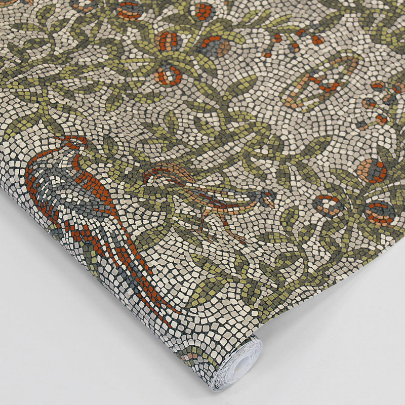 Strata Mosaic Peel and Stick Wallpaper by Jeremiah Brent, Green