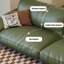 Causeuse-coussin standard en cuir véritable vert-984496782