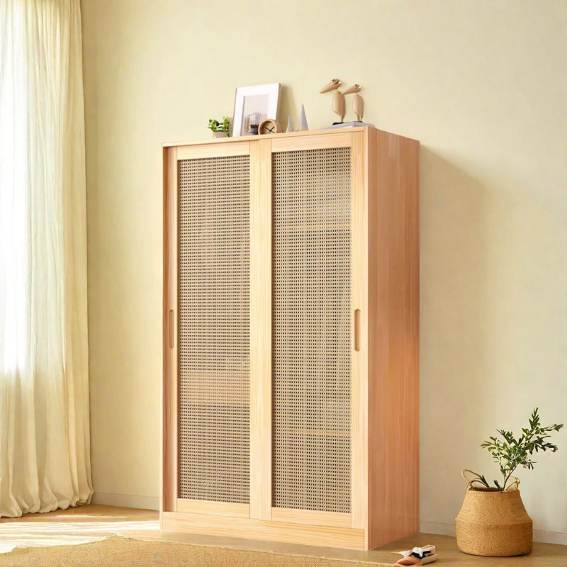 Armoire moderne en rotin, H 79 po x l 59 po x P 24 po