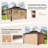 13 pi. L 10 pi. D Pavillon de jardin en aluminium