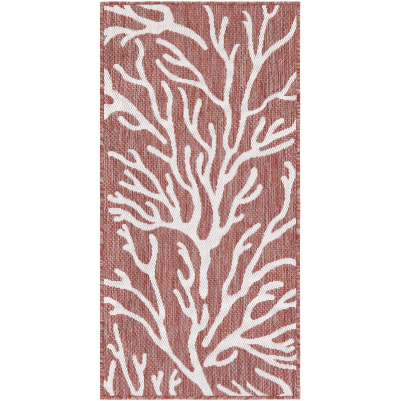 Contemporary Outdoor Ayton Area Rug Rust Red Colour, Tapis de couloir 2 pi x 4 pi 1 po