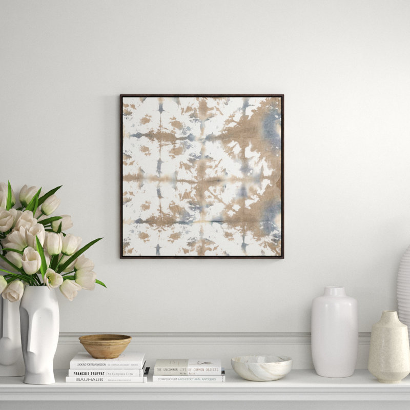 Stitch of Love III Framed Print Canvas, 25.5" H x 25.5" W x 1.5" D, Image Brush Gel