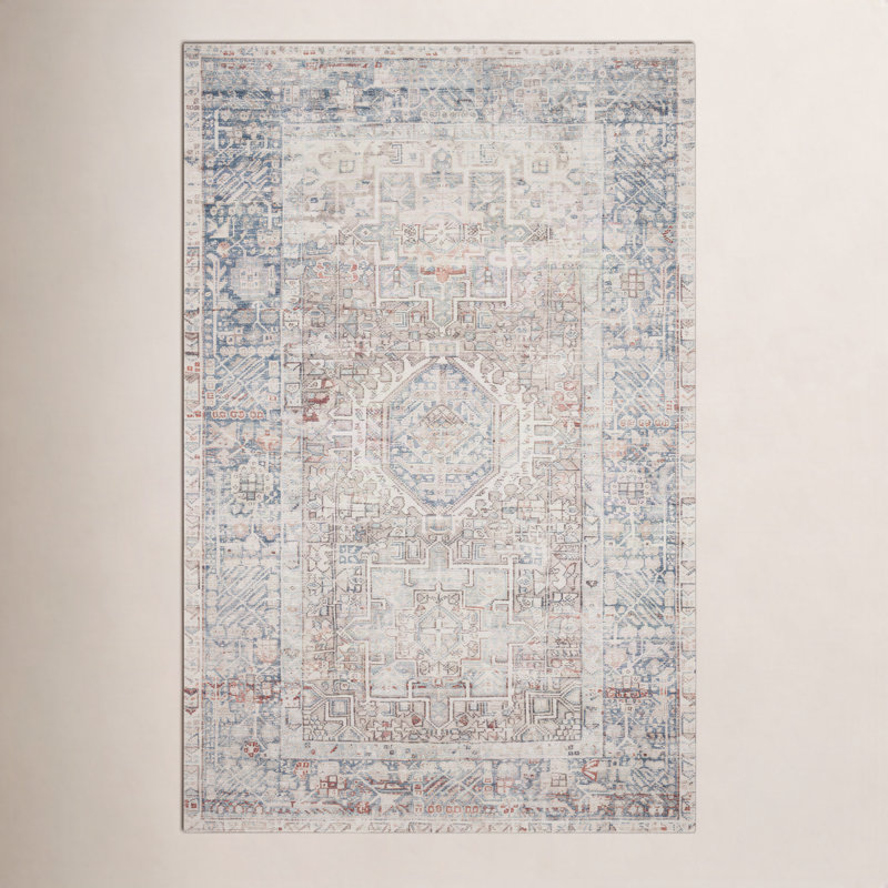 Tapis naturel / océan Chris Loves Julia x Loloi Jules, Rectangle 3 pi 6 po x 5 pi 6 po