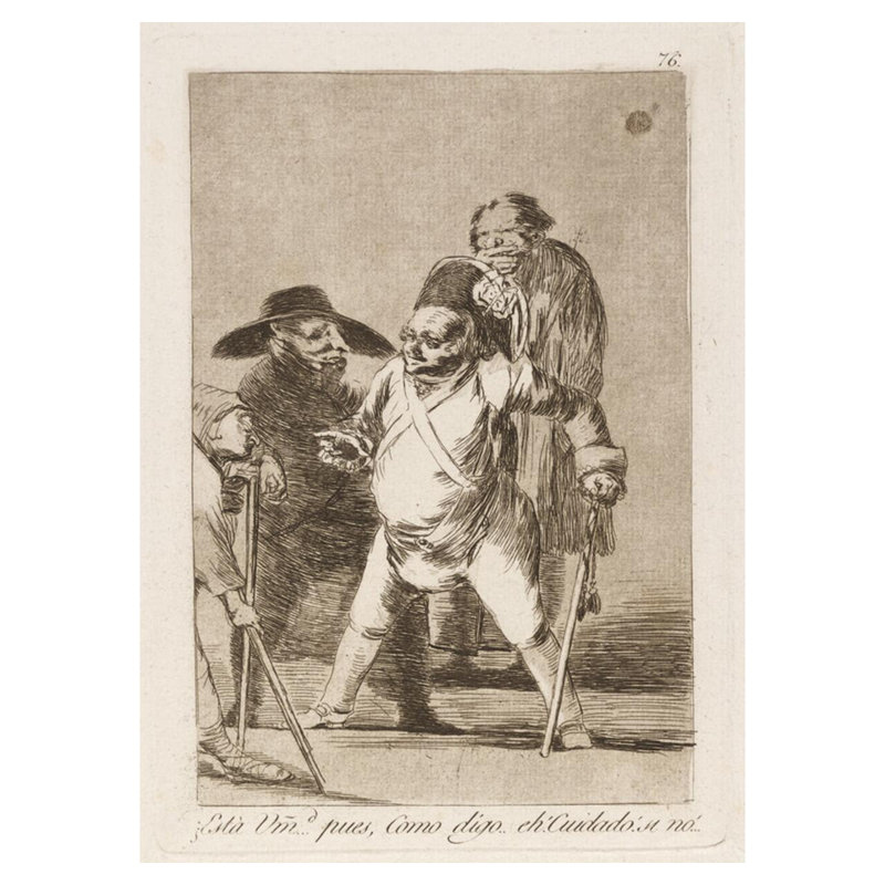 «Está Umd. … Pues Como digo… euh! Cuidado! si non! (Vous comprenez?… Et bien je dis… eh! Attention! Autrement…) par Francisco de Goya - Impression Giclée