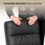 Chaise de bureau moderne en cuir avec accoudoirs rembourrés épais et siège très rembourré, chaise de bureau pivotante réglable, noir-319623109