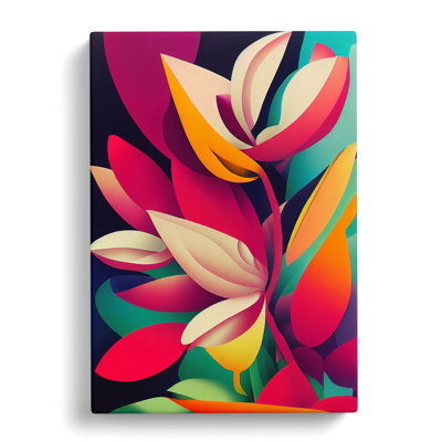 Allphin Floral Pop Design - Wrapped Canvas
