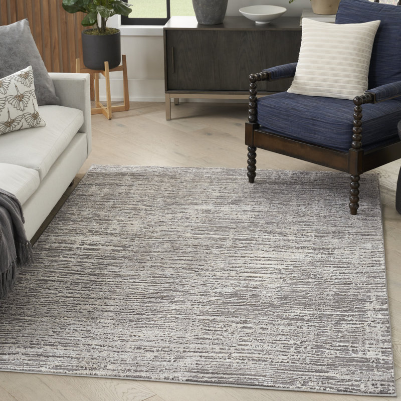 Tapis tissé durable moderne abstrait Ivaline, Rectangle 5 pi x 7 pi