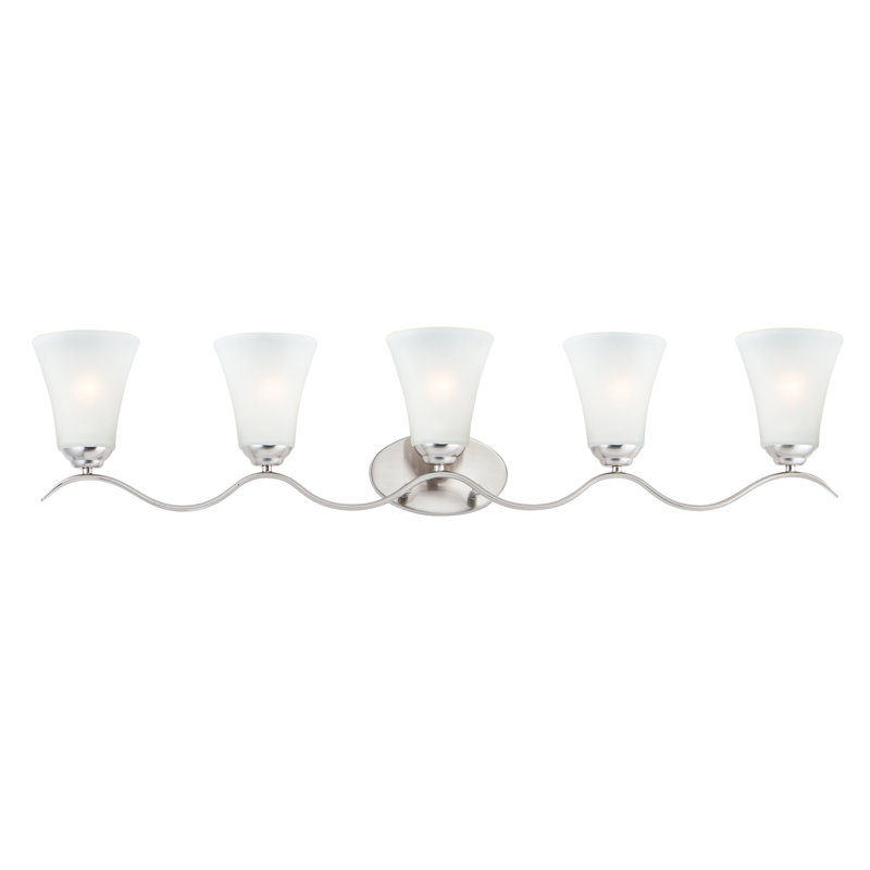 Lavalley 5 - Light Dimmable Vanity Light, Satin Nickel