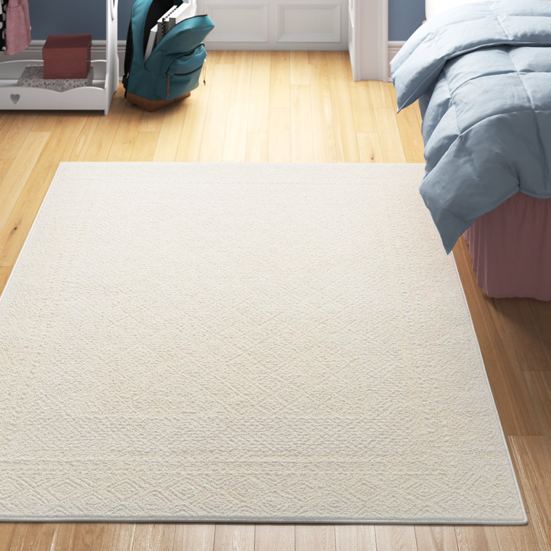 Tapis ivoire / blanc cassé Calvo, Tapis de couloir 2 pi 8 po x 7 pi 3 po