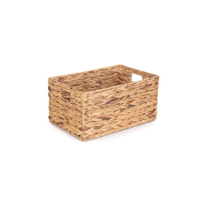 Seilles Wicker Water Hyacinth Storage Basket, 21cm H x 42cm W x 30cm D