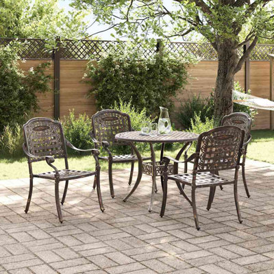 Garden Dining Set Aluminium Outdoor Furniture Patio Terrace Backyard