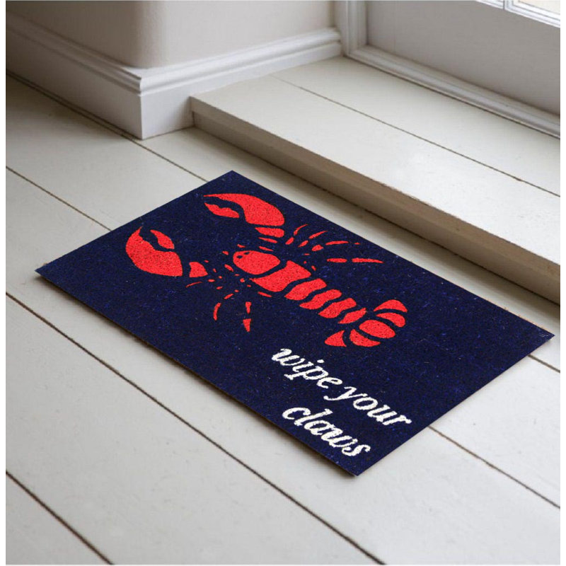 Homard 30 po x 18 po tapis de porte extérieur antidérapant