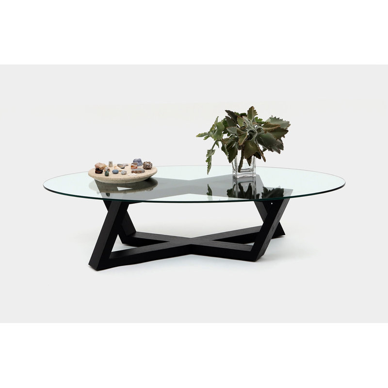 Focal Coffee Table, Black Oak, 15" W x 48" L x 48" W