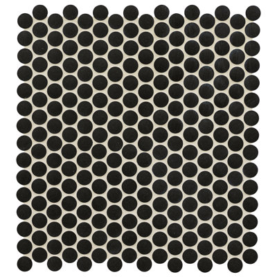 Penny Round 12 in. x 13 in. Porcelain Mosaic Wall & Floor Tile