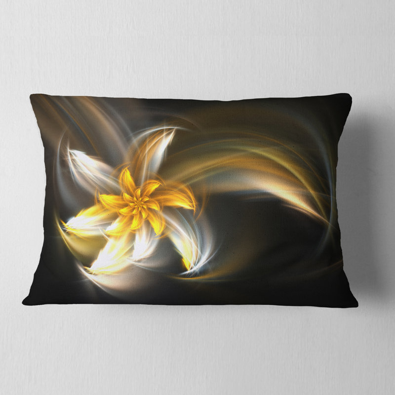 Coussin imprimé floral vert