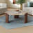 Simple cave stone solid wood coffee table-106422441-106422443