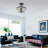Single 3-light semi-recessed ceiling light 11.8” Finis