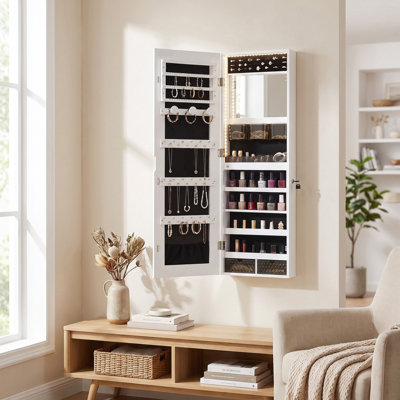 Armoire à bijoux avec miroir